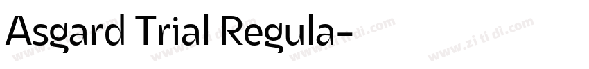 Asgard Trial Regula字体转换